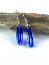 Load image into Gallery viewer, Fused Glass Dangly earrings