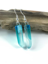 Load image into Gallery viewer, Fused Glass Dangly earrings