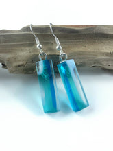Load image into Gallery viewer, Fused Glass Dangly earrings