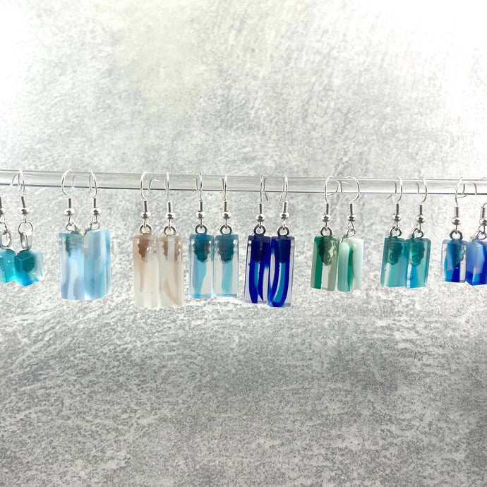 Fused Glass Dangly earrings