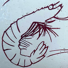 Load image into Gallery viewer, Prawns – Handmade Fused Glass Sculpture