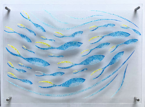 Super Turquoise and Yellow Fish Shoal - SALE
