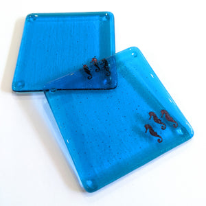 Fused glass coaster