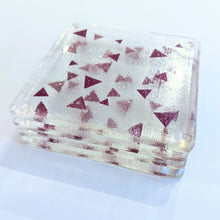 Load image into Gallery viewer, Triangles fused glass coaster